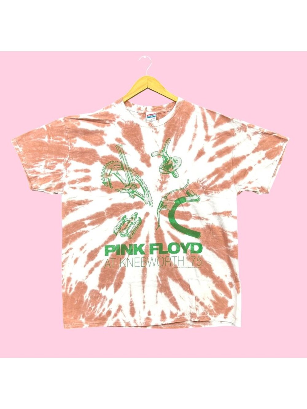 Junk Food Clothing x Pink Floyd '75 Rock Band Tie-Dye Tee L